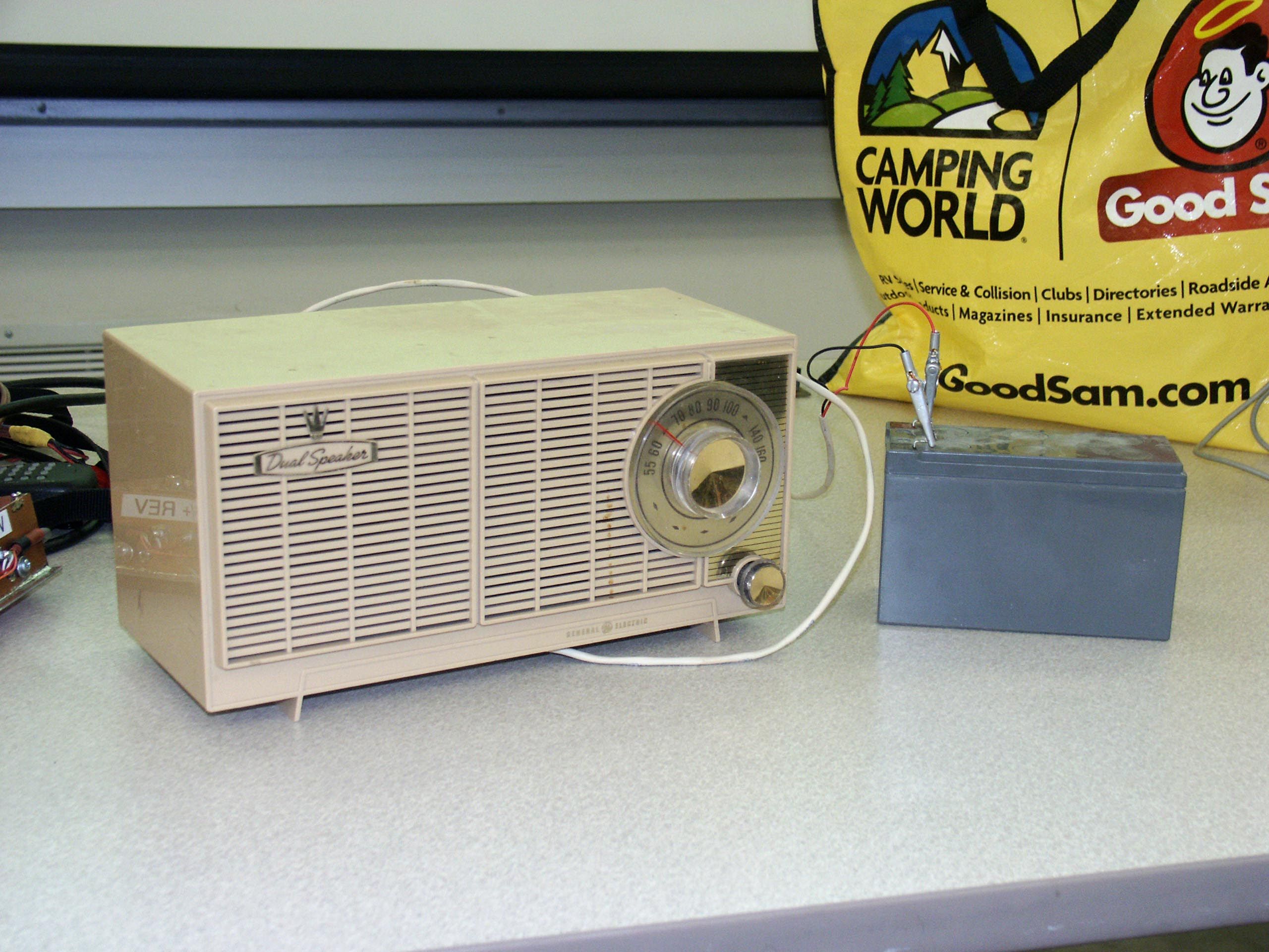 Broadcast radio running on 12 volts