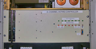 The front panel of the
                  Voting controller.