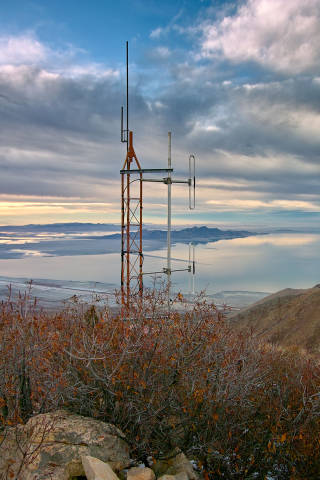 62 receive site, showing the tower and two antennas