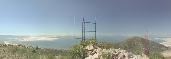 View from the '62 receive site. In the center (north) is the 62 receiver site